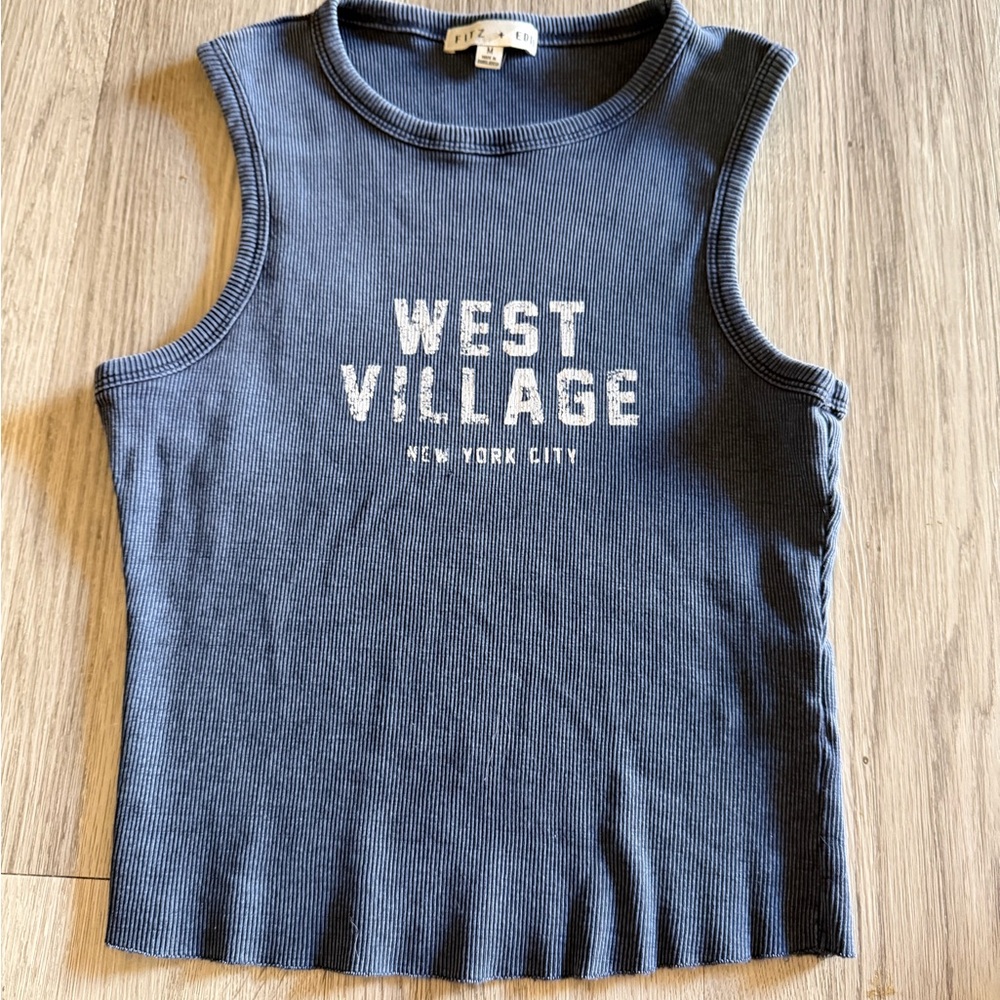West Village Blue Crop Top
